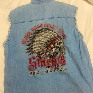 Vintage inspired denim vest
